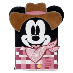LOUNGEFLY Western Mickey Mouse Cosplay Plush Refillable Stationery Journal