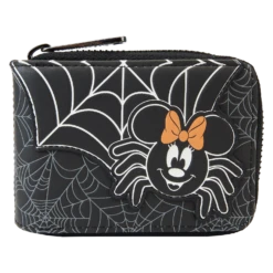 LOUNGEFLY Minnie Mouse Spider Glow Accordion Wallet