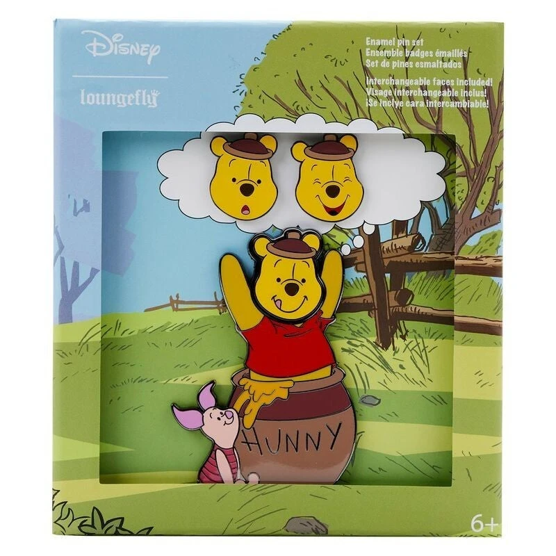 LOUNGEFLY Winnie The Pooh Mixed Emotions Pin Set 3 LOUNGEFLY Winnie The Pooh Mixed Emotions Pin Set