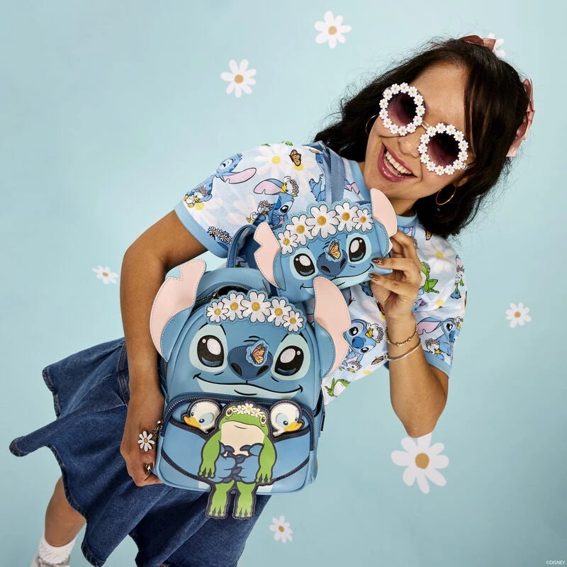 LOUNGEFLY Stitch Springtime Daisy Cosplay Mini Backpack 5 LOUNGEFLY Stitch Springtime Daisy Cosplay Mini Backpack - Image 3