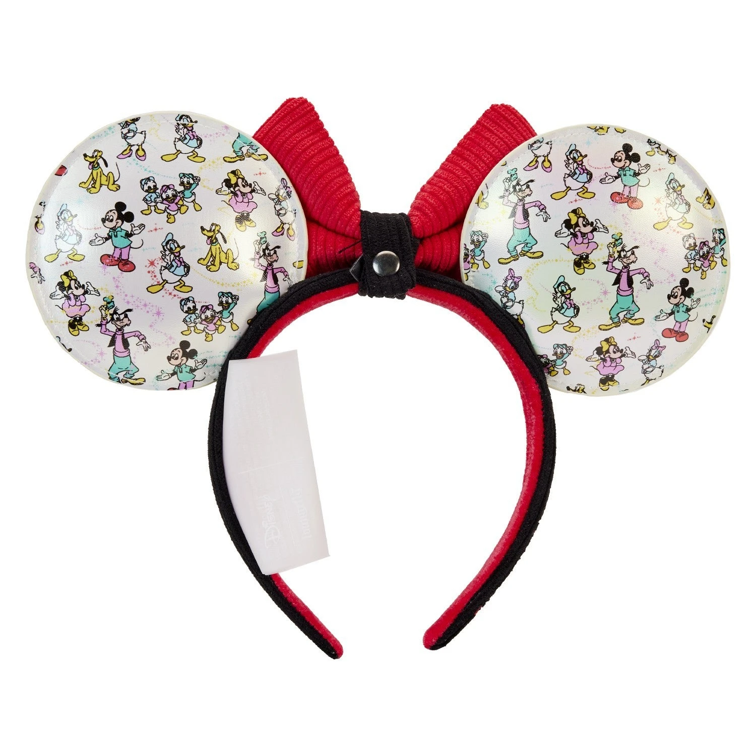 LOUNGEFLY Mickey & Friends Classic All-Over Print Iridescent Mini Backpack With Ear Headband 11 LOUNGEFLY Mickey & Friends Classic All-Over Print Iridescent Mini Backpack With Ear Headband - Image 9