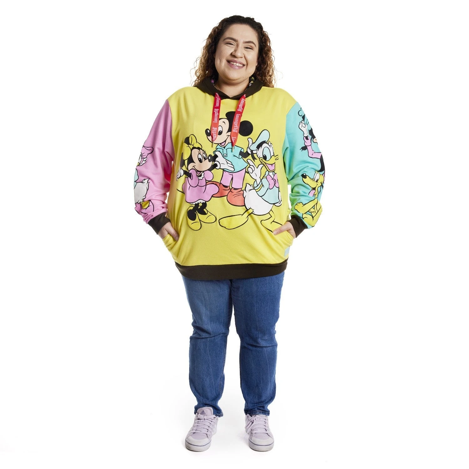 LOUNGEFLY D100 Mickey & Friends Classic Color Block Unisex Hoodie 12 LOUNGEFLY D100 Mickey & Friends Classic Color Block Unisex Hoodie - Image 10