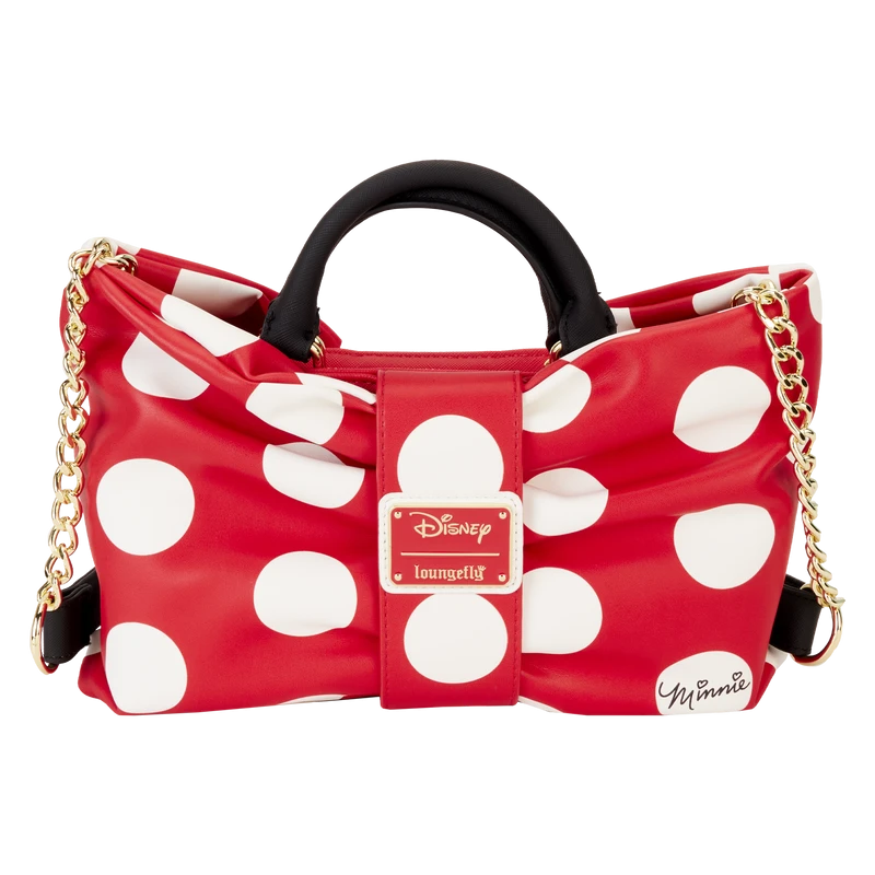 LOUNGEFLY Minnie Mouse Rocks The Dots Classic Bow Figural Crossbody Bag 6 LOUNGEFLY Minnie Mouse Rocks The Dots Classic Bow Figural Crossbody Bag - Image 4