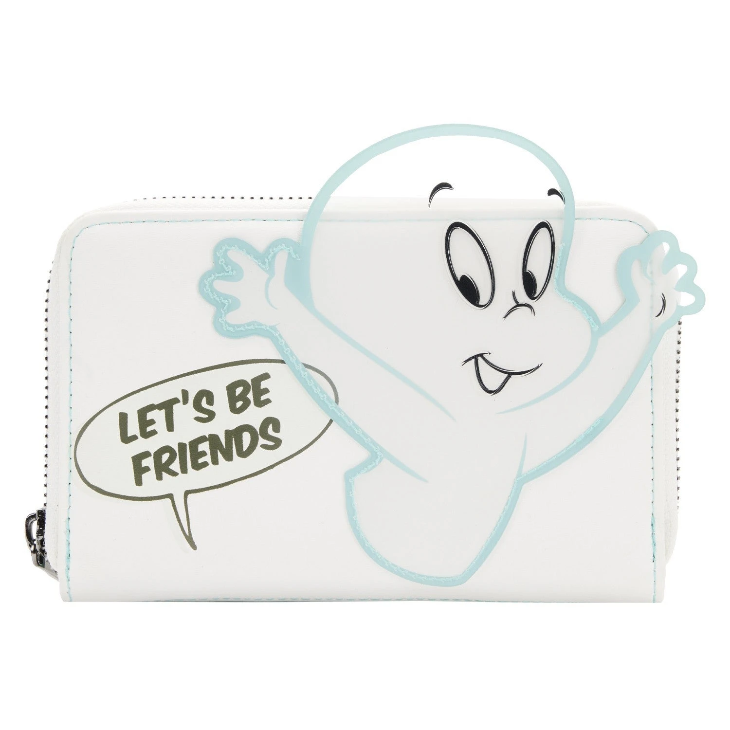 LOUNGEFLY Universal Casper The Friendly Ghost Lets Be Friends Zip Around Wallet 3 LOUNGEFLY Universal Casper The Friendly Ghost Lets Be Friends Zip Around Wallet