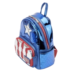 LOUNGEFLY Marvel Metallic Captain America Cosplay Mini Backpack -Animation Bag Store VTlrX1kYhxR4bwALCVVUMwJNdbuNrXIyUEsO9EOC