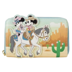 LOUNGEFLY Western Mickey & Minnie Zip Around Wallet