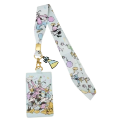 LOUNGEFLY Mickey Mouse And Friends Birthday Celebration Lanyard With Card Holder