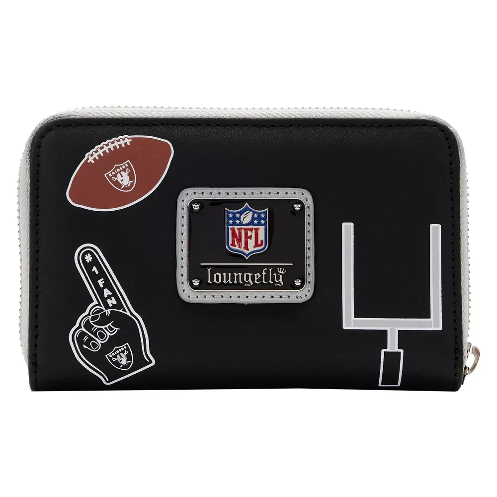 LOUNGEFLY NFL Las Vegas Raiders Patches Zip Around Wallet 4 LOUNGEFLY NFL Las Vegas Raiders Patches Zip Around Wallet - Image 2