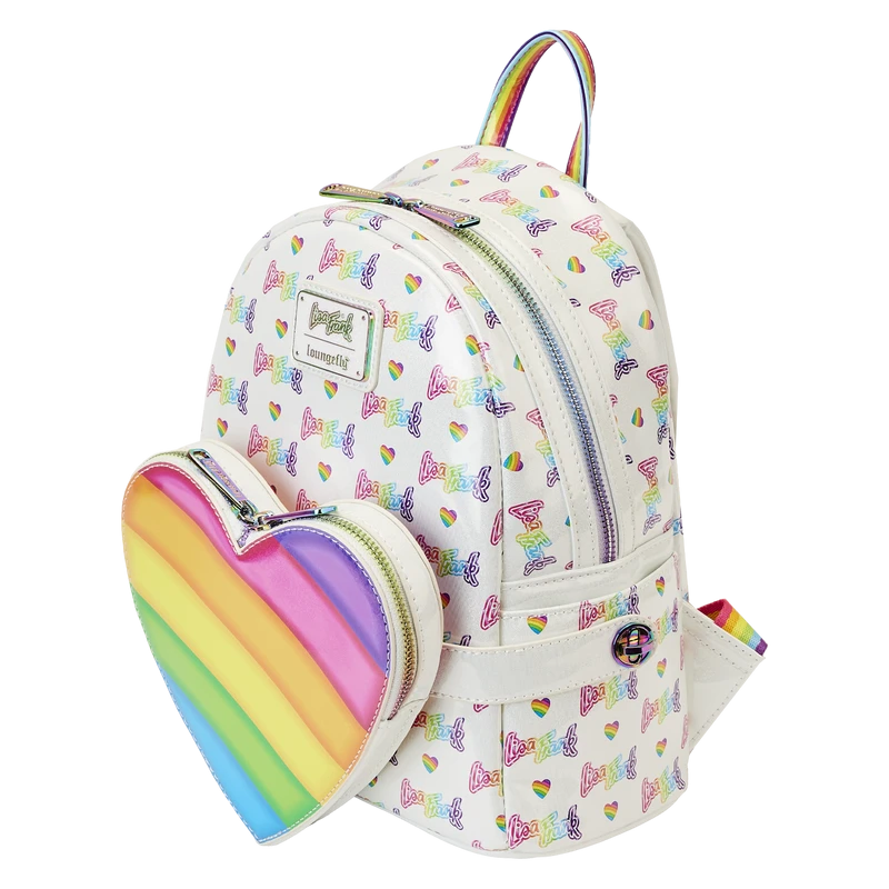 LOUNGEFLY Lisa Frank Rainbow Heart Mini Backpack With Waist Bag 5 LOUNGEFLY Lisa Frank Rainbow Heart Mini Backpack With Waist Bag - Image 3