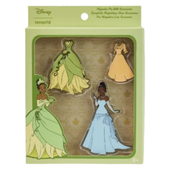 LOUNGEFLY Tiana Paper Doll Magnetic Pin Set