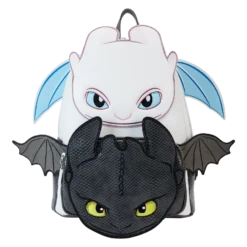 LOUNGEFLY How To Train Your Dragon Light & Night Fury Cosplay Mini Backpack