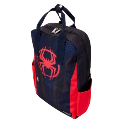 LOUNGEFLY Spider-Verse Miles Morales Suit Nylon Full-Size Backpack -Animation Bag Store ab216307c2084b3f6552f4b4fd3e12ea