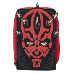 LOUNGEFLY The Phantom Menace 25th Anniversary Darth Maul Glow Accordion Zip Around Wallet