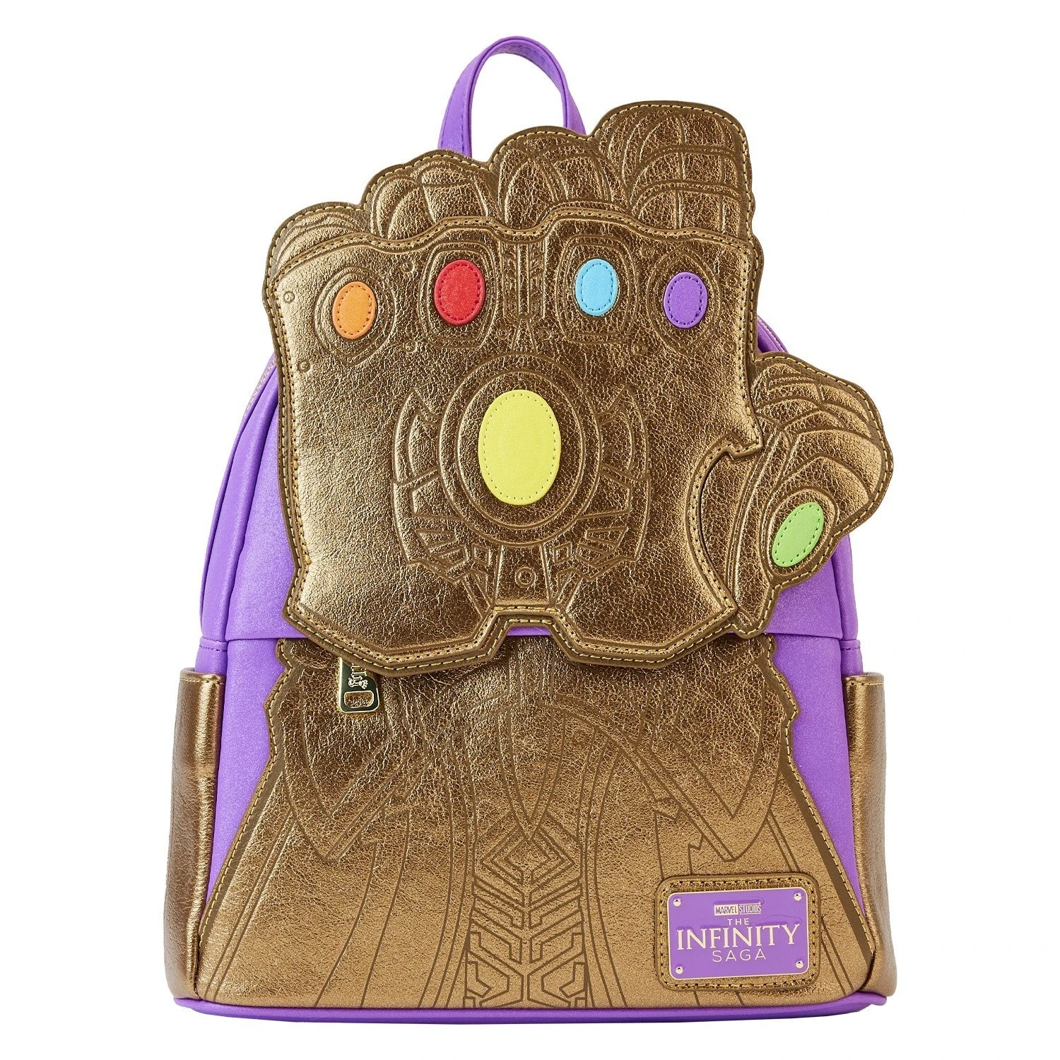 LOUNGEFLY Marvel Metallic Thanos Gauntlet Mini Backpack 3 LOUNGEFLY Marvel Metallic Thanos Gauntlet Mini Backpack