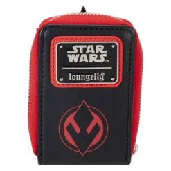 LOUNGEFLY The Phantom Menace 25th Anniversary Darth Maul Glow Accordion Zip Around Wallet -Animation Bag Store bd839b28d801e9a41fa4bf1b83b2287a