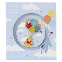 LOUNGEFLY Winnie The Pooh & Friends Floating Balloons 3" Collector Box Moving Pin