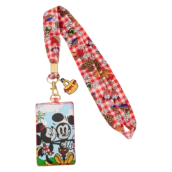 LOUNGEFLY Mickey & Friends Picnic Lanyard With Card Holder