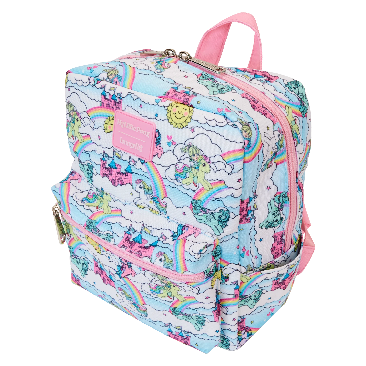 LOUNGEFLY My Little Pony Sky Scene All-Over Print Nylon Square Mini Backpack 5 LOUNGEFLY My Little Pony Sky Scene All-Over Print Nylon Square Mini Backpack - Image 3