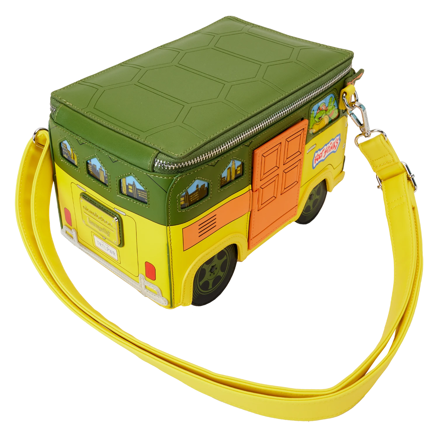 LOUNGEFLY Teenage Mutant Ninja Turtles 40th Anniversary Party Wagon Figural Crossbody Bag 6 LOUNGEFLY Teenage Mutant Ninja Turtles 40th Anniversary Party Wagon Figural Crossbody Bag - Image 4
