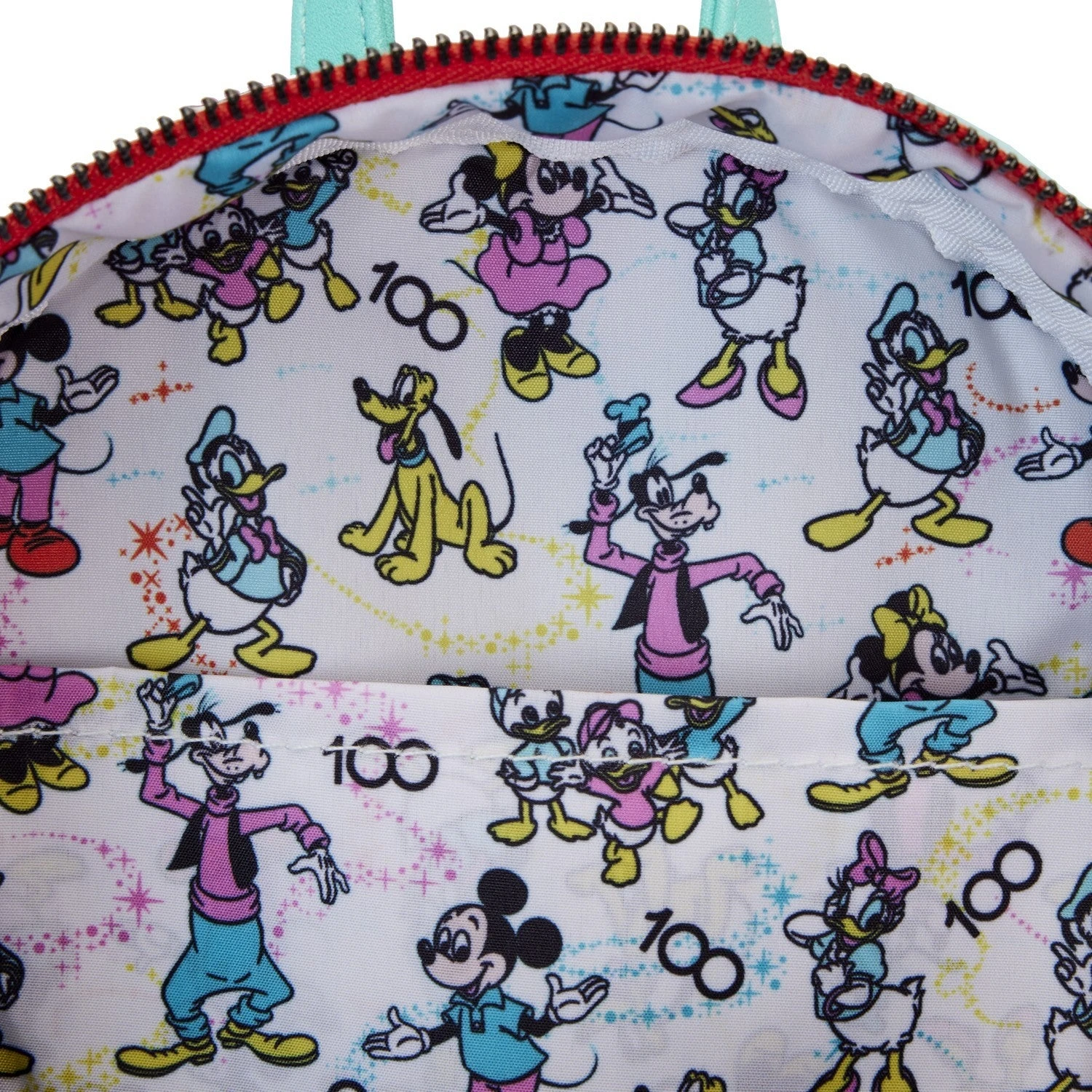 LOUNGEFLY Mickey & Friends Classic All-Over Print Iridescent Mini Backpack With Ear Headband 8 LOUNGEFLY Mickey & Friends Classic All-Over Print Iridescent Mini Backpack With Ear Headband - Image 6