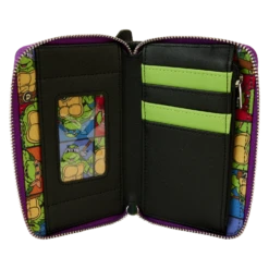 LOUNGEFLY Teenage Mutant Ninja Turtles 40th Anniversary Vintage Arcade Lenticular Glow Zip Around Wallet -Animation Bag Store d994ebff15e0f174f4869d9f01518d16