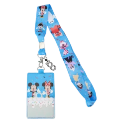 LOUNGEFLY Disney100 Anniversary Celebration Cake Lanyard With Card Holder
