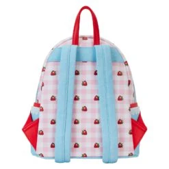 LOUNGEFLY Strawberry Shortcake Denim Pocket Mini Backpack -Animation Bag Store e8512084e2d750b3113d7d18f0629ce1