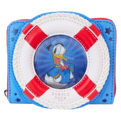 LOUNGEFLY Donald Duck 90th Anniversary Lenticular Zip Around Wallet