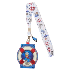 LOUNGEFLY Donald Duck 90th Anniversary Lanyard With Card Holder