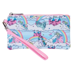 LOUNGEFLY My Little Pony Sky Scene All-Over Print Nylon Zipper Pouch Wristlet