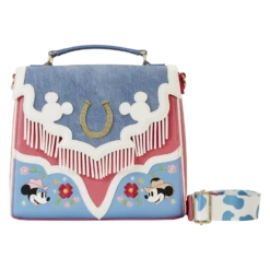 LOUNGEFLY Western Mickey & Minnie Fringe Crossbody Bag