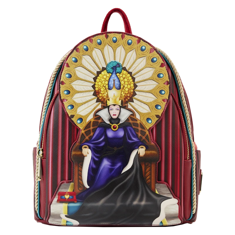 LOUNGEFLY Snow White Evil Queen Throne Mini Backpack 3 LOUNGEFLY Snow White Evil Queen Throne Mini Backpack