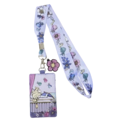 LOUNGEFLY Sleeping Beauty 65th Anniversary Floral Scene Lanyard With Card Holder