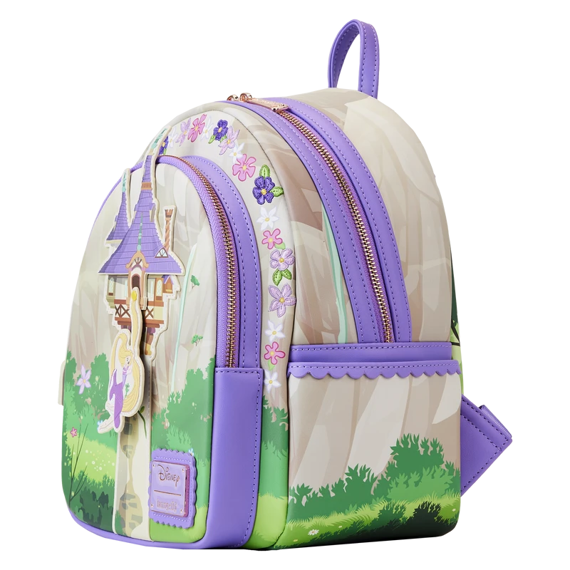 LOUNGEFLY Tangled Rapunzel Swinging From The Tower Mini Backpack 5 LOUNGEFLY Tangled Rapunzel Swinging From The Tower Mini Backpack - Image 3