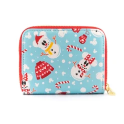 Loungefly Mickey & Minnie Snowman AOP Zip Around Wallet