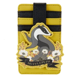 LOUNGEFLY Harry Potter Hufflepuff House Floral Tattoo Card Holder