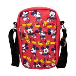 Mickey Mouse Poses Red Crossbody Wallet