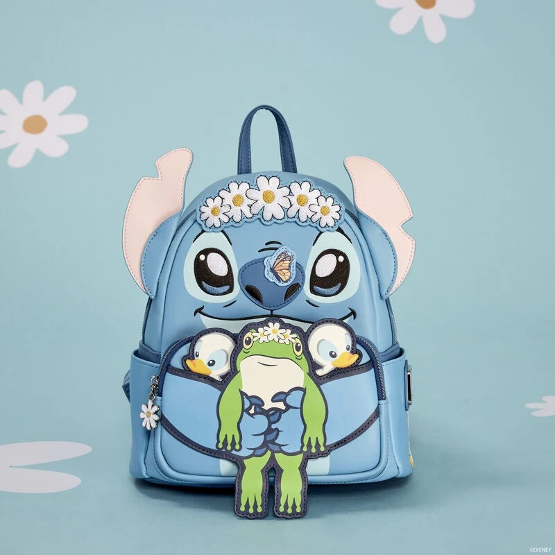 LOUNGEFLY Stitch Springtime Daisy Cosplay Mini Backpack 4 LOUNGEFLY Stitch Springtime Daisy Cosplay Mini Backpack - Image 2