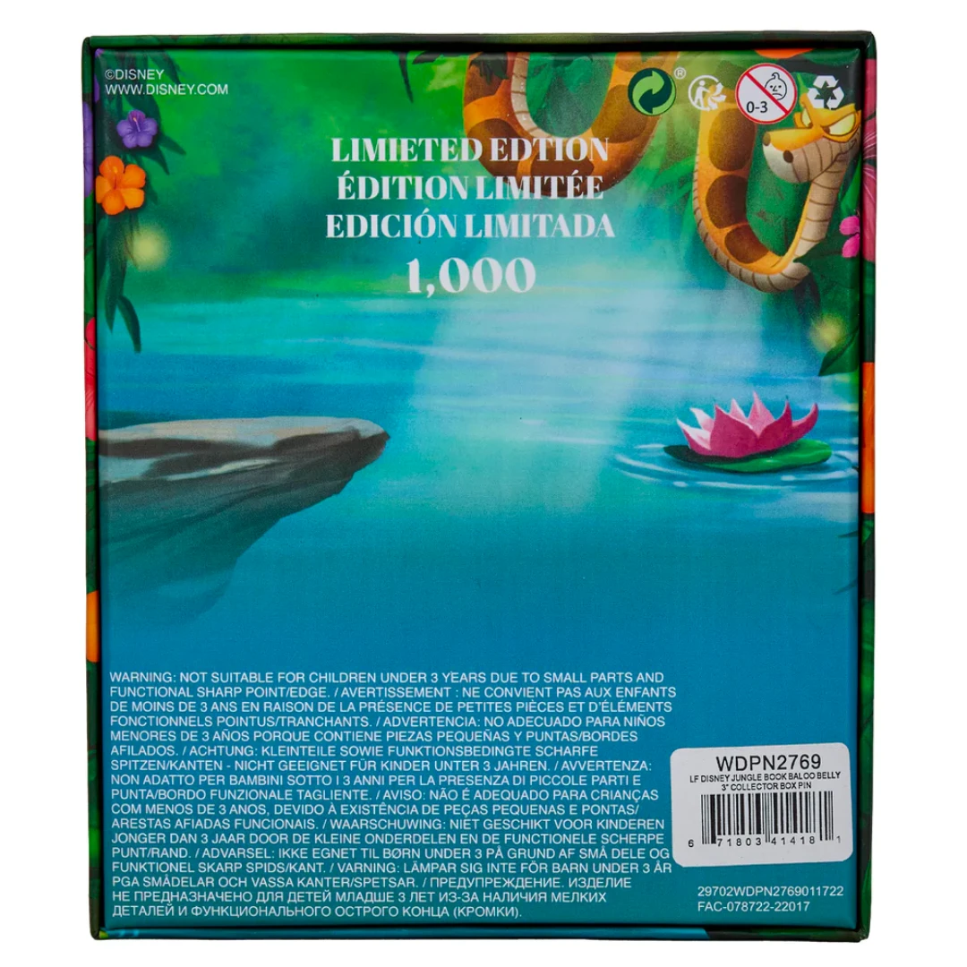 Loungefly Jungle Book Baloo Belly 3" Collector Box Pin 5 Loungefly Jungle Book Baloo Belly 3" Collector Box Pin - Image 3