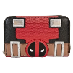 LOUNGEFLY Metallic Deadpool Cosplay Zip Around Wallet