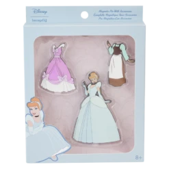 LOUNGEFLY Cinderella Paper Dolls Magnetic Pin Set