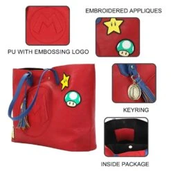 Bioworld Super Mario Mixed Icons Tote Bag -Animation Bag Store utdQGc0rHvMACO8bQ3qqvxUu2P3Uz0KtrHjmtATO