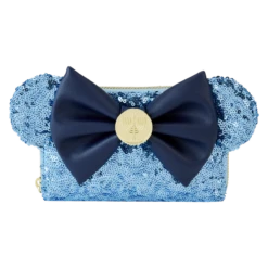 LOUNGEFLY Minnie Mouse Hanukkah Sequin Zip Around Wallet