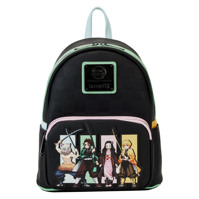 LOUNGEFLY Demon Slayer Heroes Group Mini Backpack 3 LOUNGEFLY Demon Slayer Heroes Group Mini Backpack