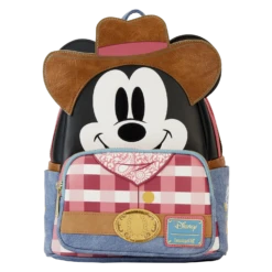 LOUNGEFLY Western Mickey Mouse Cosplay Mini Backpack